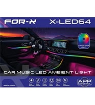 FOR-X ARAÇ İÇİ AMBİYANS LED AYDINLATMA -X-24LED64P 64 RENKLİ MÜZİĞE DUYARLI RBG LED AMBİANS A