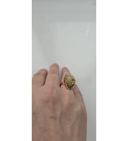 Organik El Yapımı Tasarım Kişiye Özel Ayarlanabilir Yüzük (Kehribar)