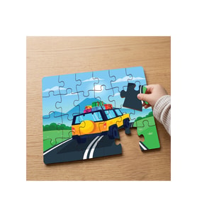 Kampa Giden Araba Tasarımlı 24 Parça Ahşap Çocuk Puzzle MPK0982