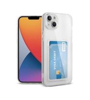 Coverzone iPhone 13 ile Uyumlu Kartl?kl? ?effaf Kamera Koruma Y�kseltisi Z-Serta Silikon Anti-?ok �zellikli K�?eleri Airbag ?effaf Telefon K?l?f?