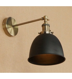 RİOLİGHT RETRO MAFSALLI HAREKETLİ BAŞLIK METAL DUVAR APLİK (Siyah - Beyaz)