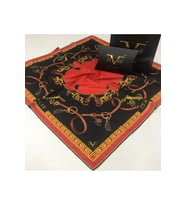 Kemer Püsküllü Desen Black Seri Twill Eşarp Eşarp Askısı ile Birlikte 90x90 cm N