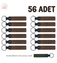 Kahverengi & Yeşil, Modifiye Garaj Müşterileri İçin Reklam Özellikli 56’lı Anahtarlık Set, Promosyon (Açık Kahve)