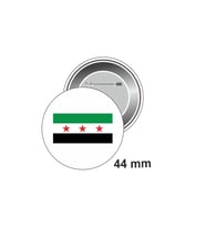 Suriye Yeni Suriye Bayrağı Yuvarlak Rozeti  44 mm A300024