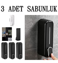Duşakabin içi Sabunluk Duvara Monte Manuel Sabunluk 350 Ml Şampuan Dağıtıcı Dispanser Sabunluk 3 Adet