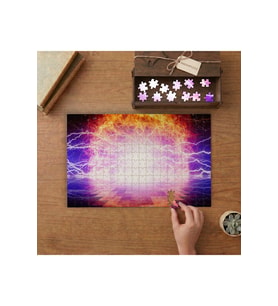 Ateş Ve Buz Elektrik Plazma Tasarımı 240 parça Ahşap Puzzle Ahşap Kutuda MP01074
