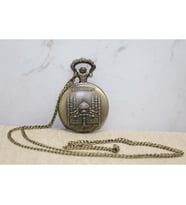 Kişiye Özel Sultanahmet Kabartmalı Antik Bronz Cep Saati