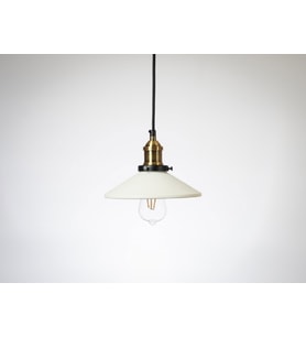 RİOLİGHT RETRO5,RUSTİK MUTFAK,ODA,KOLİDOR,CAFELER İÇİN TEKLİ E27 DUYLU METAL SARKIT AVİZE ÇAP:23CM (Beyaz)