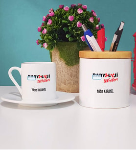 Radyoloji Teknikeri Türk Kahvesi Fincanı Beyaz ve Kalemlik