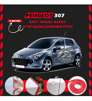 Peugeot 307 Oto Araç Kapı Koruma Fitili 5metre Parlak Kırmızı Renk