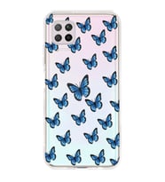 Huawei P40 Lite Uyumlu Kelebek Desenli Şeffaf Telefon Kılıfı