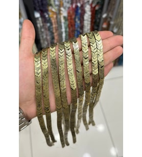 Hematit Taşı Çavuş Kesim 8x3mm Doğal Taş Dizi