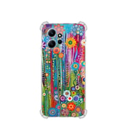 PrintiFy Redmi Note 12 4g ile Uyumlu Düşlerin Dansı Serisi Folklorik Bahçe Tasarımlı Uv Baskılı Köşe Korumalı Antişok Kılıf