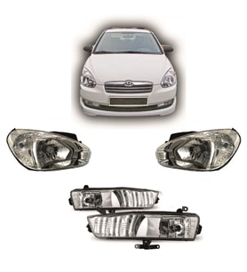 Hyundai Accent Era Beyaz Far+Sis Lambası 2006-2011
