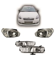 Hyundai Accent Era Beyaz Far+Sis Lambası 2006-2011