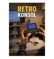 500 Oyunlu Taşınabilir Retro Oyun Konsolu – 2.4 İnç Renkli Ekran ve Kablolu TV Bağlantısı