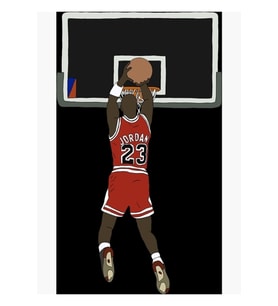 Michael Jordan Oyunu Kazanan Tablo Ahşap Poster Dekoratif