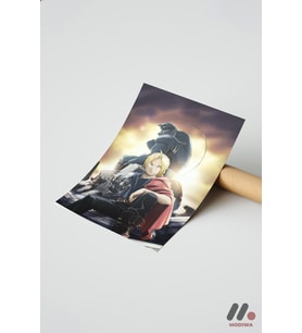 Fullmetal Alchemist Edward Poster, Çerçevesiz Yüksek Kalite Duvar Afişi - Anime