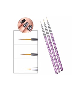 3 'lü Nail Art Fırça Seti