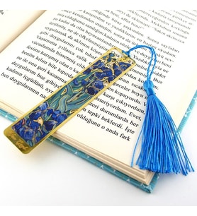 Vincent Van Gogh İrisler İris Çiçekleri Tablo Resim Metal Ayraç Kitap Ayracı AY028