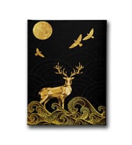 Kromatik Gold Geyikli Tablo MİND100