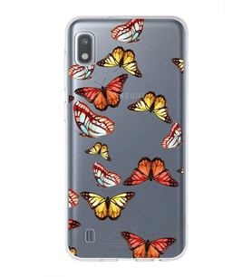 PrintiFy Samsung Galaxy A10 ile Uyumlu 1mm Slim Fit Water Color 2 Baskılı Şeffaf  Kılıf