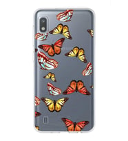 PrintiFy Samsung Galaxy A10 ile Uyumlu 1mm Slim Fit Water Color 2 Baskılı Şeffaf  Kılıf