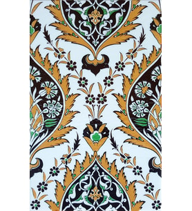 Armada Çini 25x40 Cm SP 417 Sarı  Göbekli Kütahya İznik Çini Karo