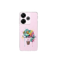 Redmi 13 4G ile Uyumlu Splash Bukalemun Tasarımlı Şeffaf Silikon Kılıf