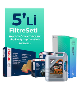 Bosch Honda HR-V 1.6 Dizel Filtre Bakım Seti Liqui Moly Motor Yağlı (2015-2021) 5 Li