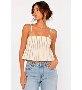 ONLY Kadın Krem Üst Askılı Bluz 15375296