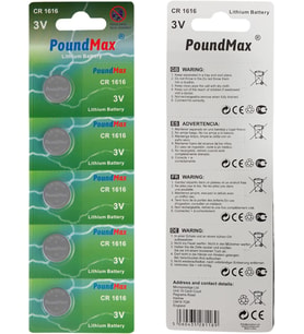 Lexroo 1616 DL1616 3V Lityum Düğmeli Piller (5'li Paket)