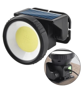WH-9968B Cob 2 Beyaz + 2 Kırmızı Işık 4 Modlu Solar Kafa Lambası