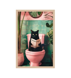 Sevimli Kedi Çizimli Kartpostallar ve Hediye Not Kartları  Sabah Rutinleri - 10 x 15 cm (Mor-Pembe-Siyah-Beyaz)