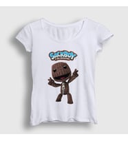 Presmono Kadın Beyaz Sign Sackboy A Big Adventure T-Shirt 544969tt (Beyaz)