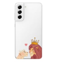 Samsung Galaxy S21 FE Uyumlu Aslan Kral Tasarımlı Şeffaf Telefon Kılıfı