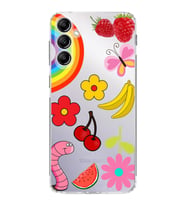 PrintiFy Samsung Galaxy A24 ile Uyumlu 1mm Slim Fit Water Color 5 Baskılı Şeffaf  Kılıf
