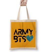 ARMY BTS Bez Çanta Uzun Saplı