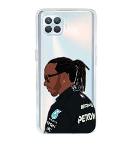 Oppo Reno 4 Lite Uyumlu Lewis Hamilton Desenli Şeffaf Telefon Kılıfı