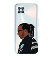 Oppo Reno 4 Lite Uyumlu Lewis Hamilton Desenli Şeffaf Telefon Kılıfı