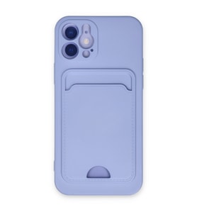 Iphone 12 Kılıf Kelvin Kartvizitli Silikon - Lila