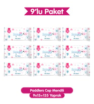 Paddlers Cep Mendili 135 Yaprak (9 Paket x 15’li) – Yumuşak ve Dayanıklı
