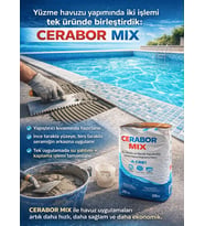 Cerabor Mix CRB1 20 kg Su Yalıtımlı Havuz Seramik Yapıştırıcı ve Kaplama Harcı