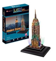 CubicFun 3D Empire State Binası ABD LED Işık Seri 3D Puzzle