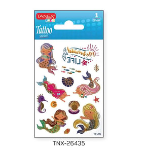 Tanex 7,5x10,5mm Deniz Kızı Mini Tatoo Etiket TNX-26435