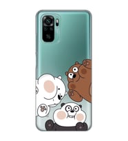Redmi Note 10/Note 10S Uyumlu Kafadar Ayılar Desenli Şeffaf Telefon Kılıfı