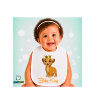 Aslan Kral Keten Bebek Mama Önlüğü – Yumuşak, Emici, Yıkanabilir, Özel Tasarım P009