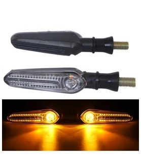 Motosiklet Sinyal Takım Yanıp Söner (Kaymaz) Led Sarı Işık Mt25-R25 Model (Sağ+Sol 2 Adet)Arasmto