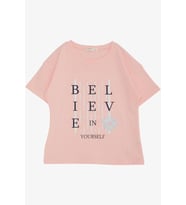 Breeze Kız Çocuk Tişört Crop Slogan Temalı Çiçek Baskılı 9-14 Yaş, Somon