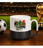 BK Gift Güney Afrika Taraftar Temalı 2026 Dünya Kupası Tasarımlı Siyah Joyful Kupa Bardak